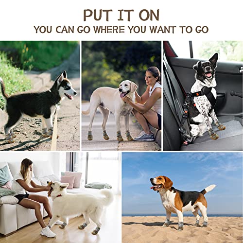 Botines de perro para pavimento caliente, impermeables, transpirables, botas de verano para perros pequeños, medianos y grandes, protectores de patas para senderismo, 4 unidades
