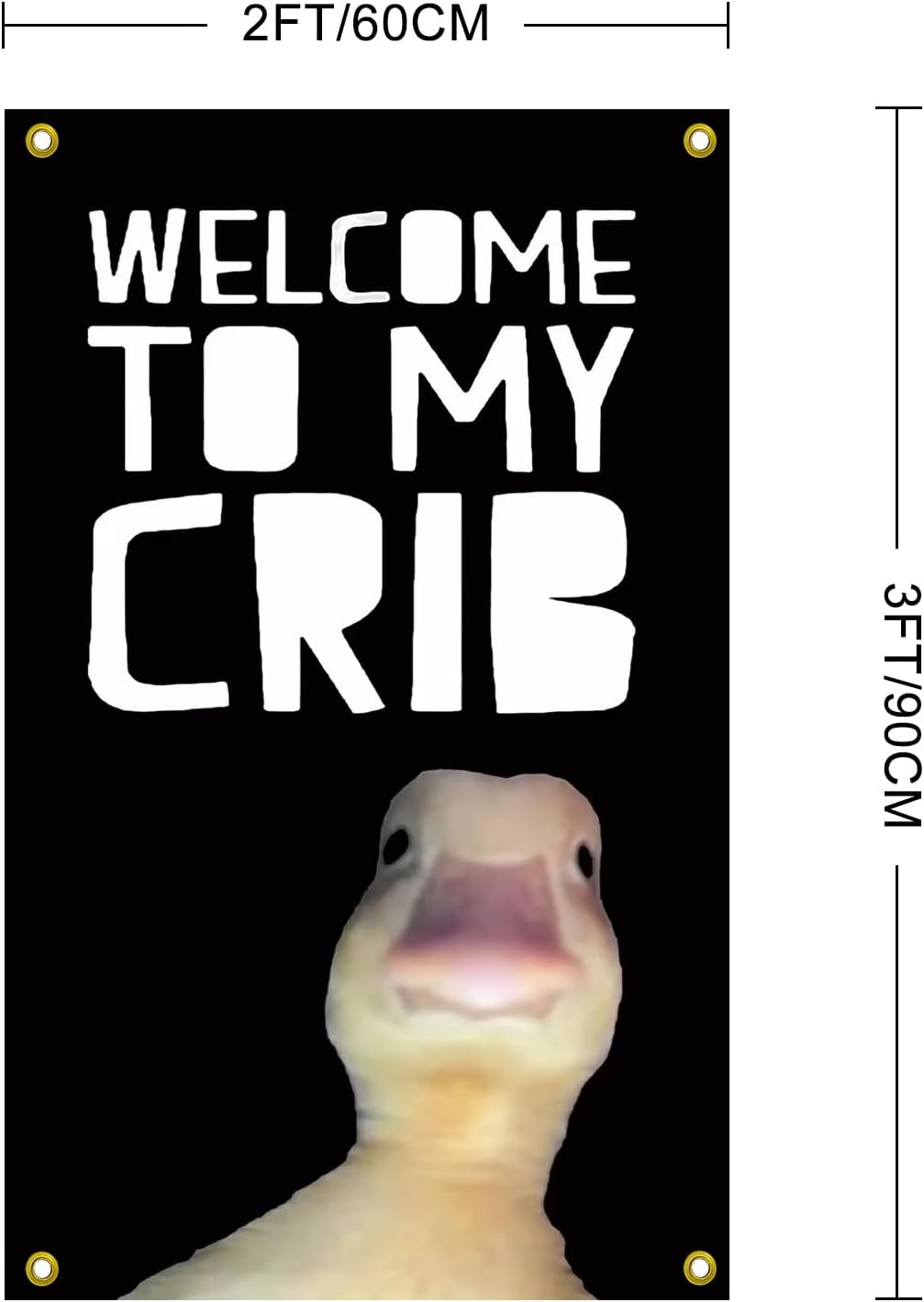 Bandera Impermeable 60x90cm con Ojales para Decoración de Dormitorio