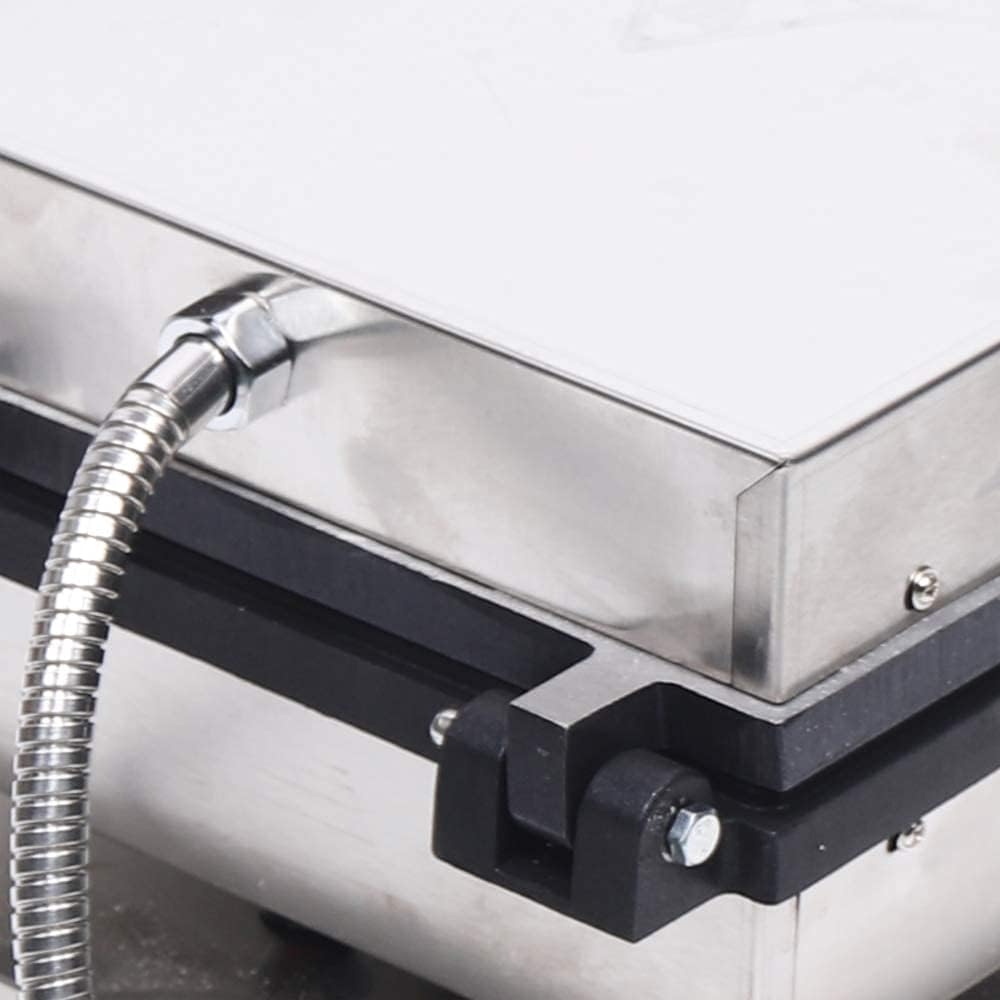 Máquina de Waffles 1750W, No Stick, Control T° y Tiempo, 4 Pcs