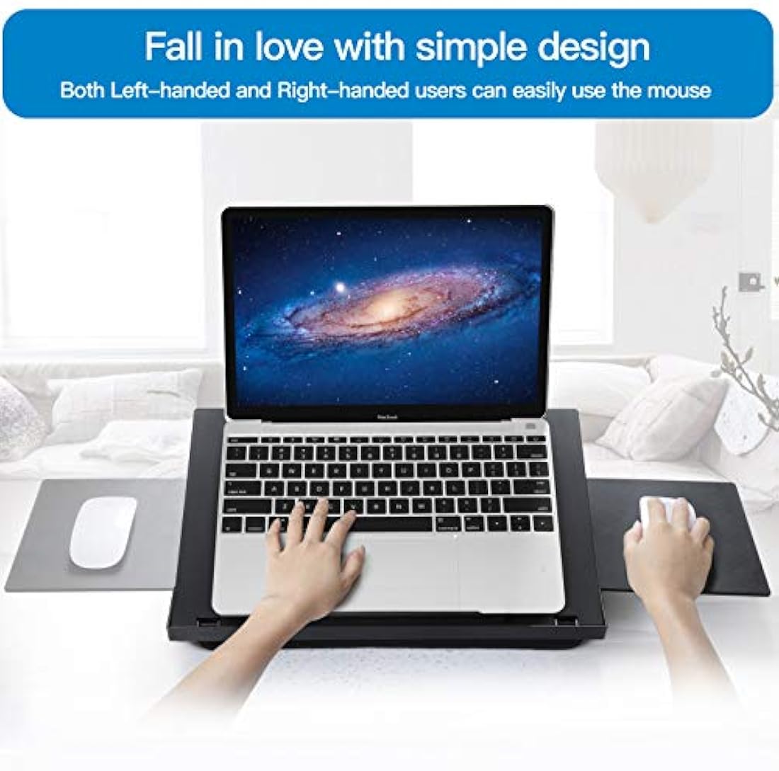 Escritorio de regazo ajustable con 6 ángulos ajustables