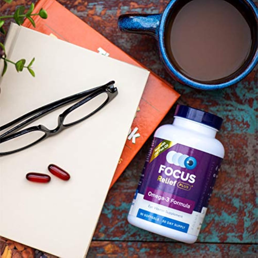 Focus Relief Plus Fórmula de ojos secos con suplemento Omega