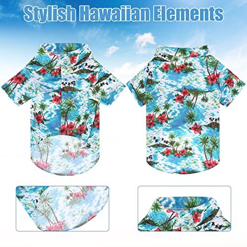EXPAWLORER - Camisa hawaiana para perro, camisetas lindas para cachorros pequeños a medianos, gatos, chaleco de verano personalizado, s, Hawaiian Flower