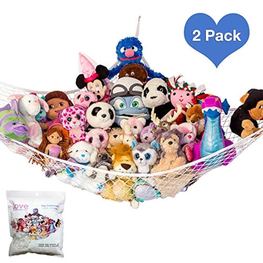 Red para animales de peluche 2 Toy, hamaca acolchada,