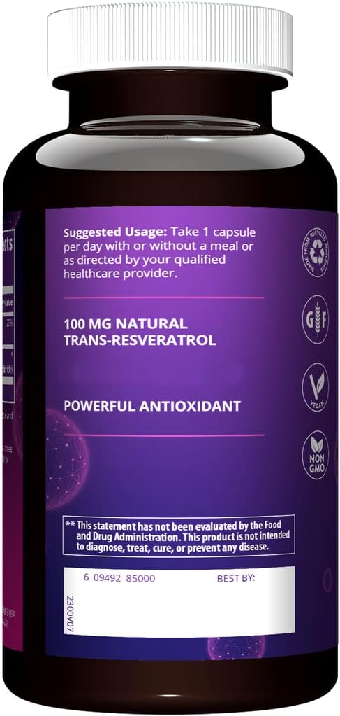 MRM Nutrición Resveratrol 100 mg trans-resveratrol natural