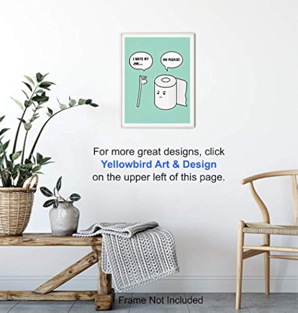 Divertido póster de decoración de arte de pared para baño