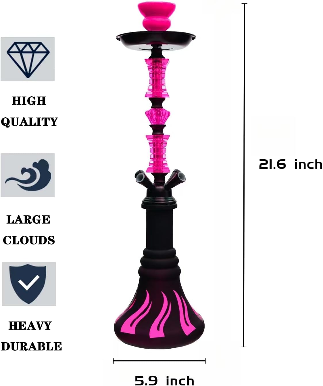 Set de Hookah Premium para 4 Personas, Incluye Accesorios