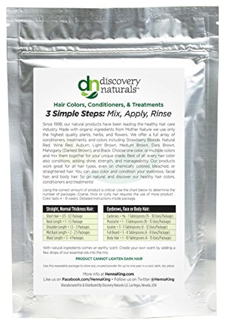 Tintura para el cabello y las cejas Henna Maiden