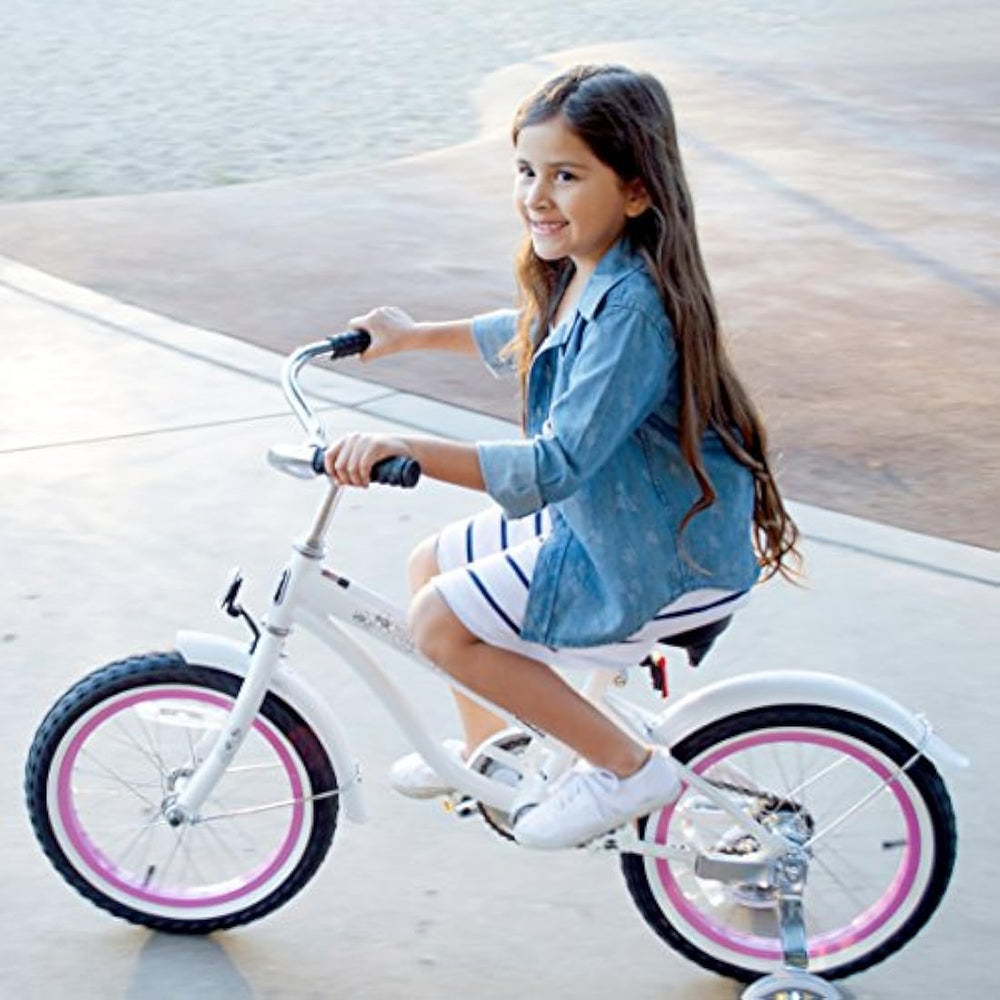 Bicicleta para niña con ruedas de entrenamiento