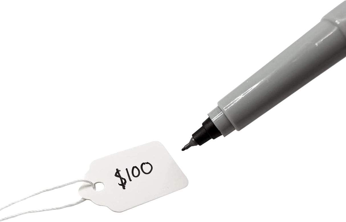 CuteBox Etiquetas de cadena blancas de 3/4" x 1 1/8" 100pc