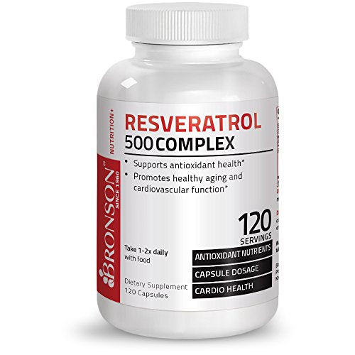 Bronson Resveratrol 500 Complex, 120 Cápsulas