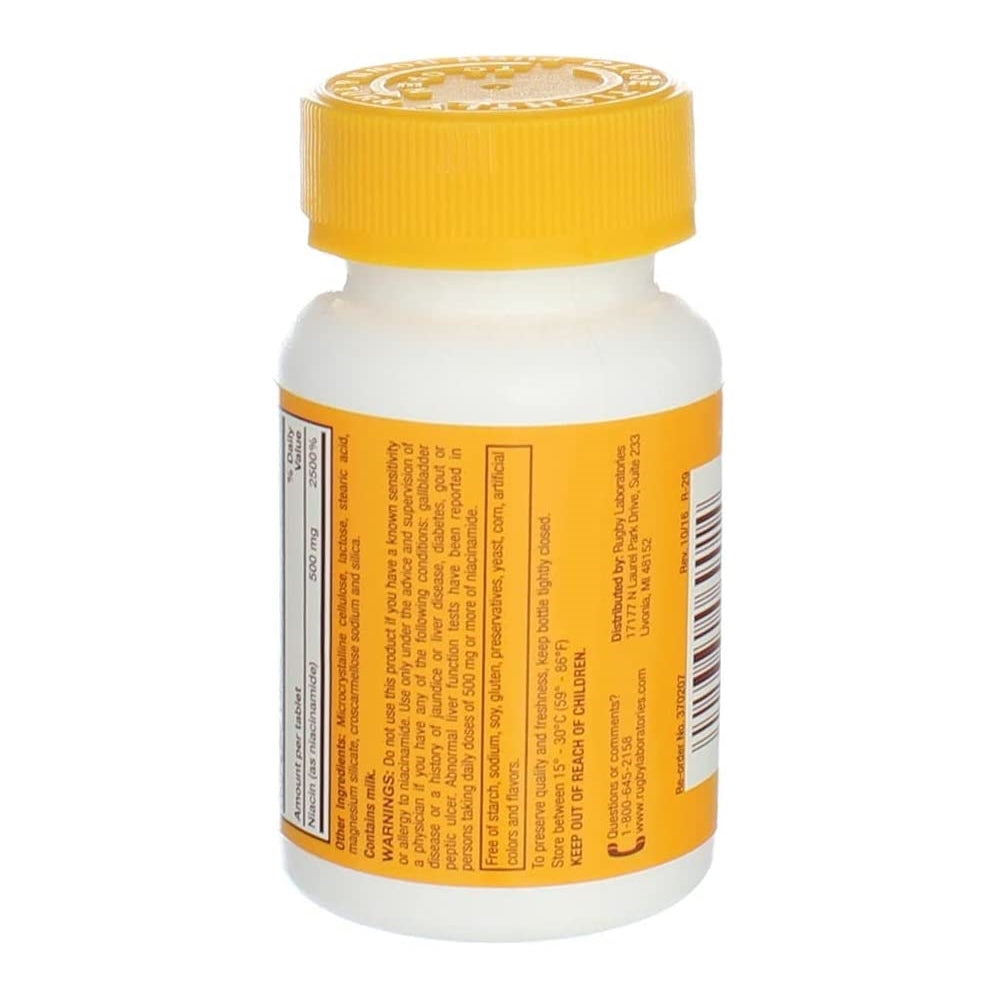 Suplemento Niacinamida 500 miligramos 100 tabletas