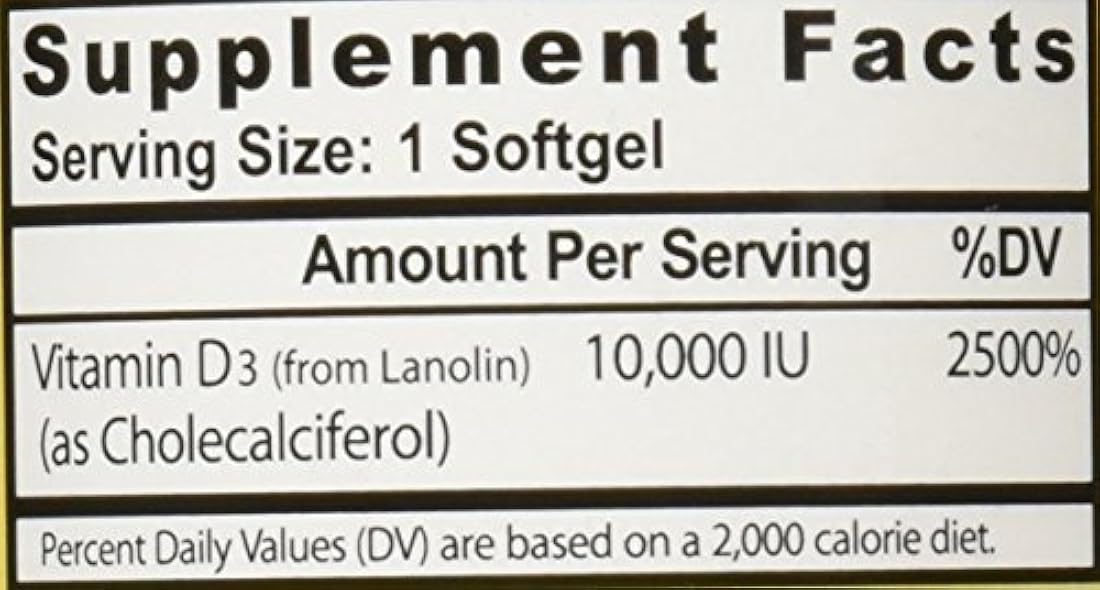 Healthy Origins Vitamina D3 Geles 10, 000 Lanolina, geles