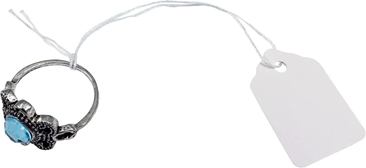 CuteBox Etiquetas de cadena blancas de 3/4" x 1 1/8" 100pc