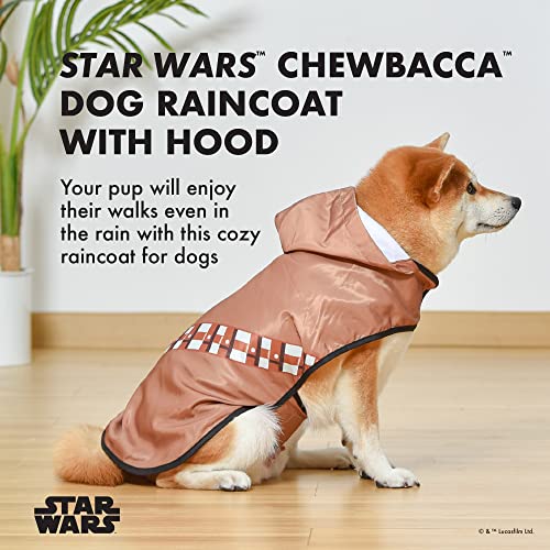Star Wars Para mascotas: Chubasquero Chewbacca - XS | Chubasquero Chewbacca para perros Star Wars para mascotas | Impermeable para perros con ranura para correa en diseño Chewbacca tamaño extra pequeño