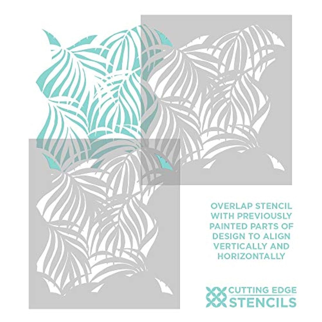 Plantilla para pared con diseño de palmeras para pintar paredes