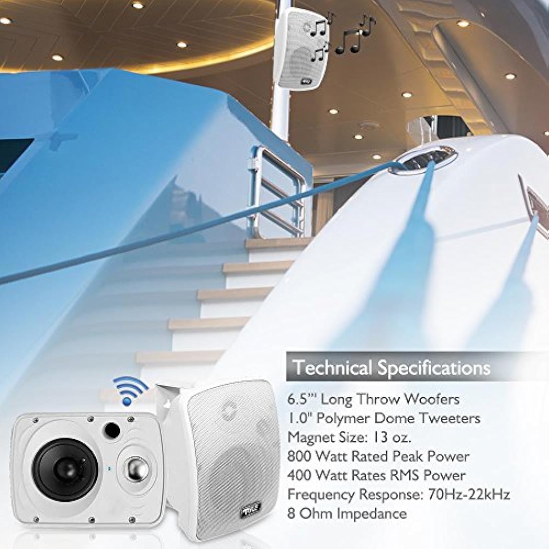 Cornetas sistema de bocinas Bluetooth resistente al agua