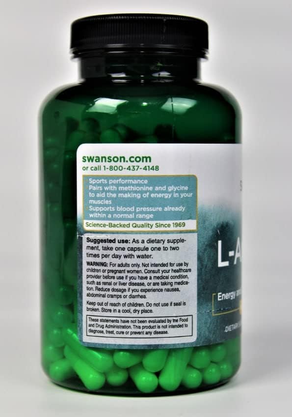 Suplemento Swanson Aminoácido L-Arginina 500 Miligramos 200u