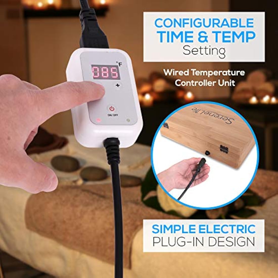 Piedras para Masajes portátil SERENELIFE PSLMSGST65