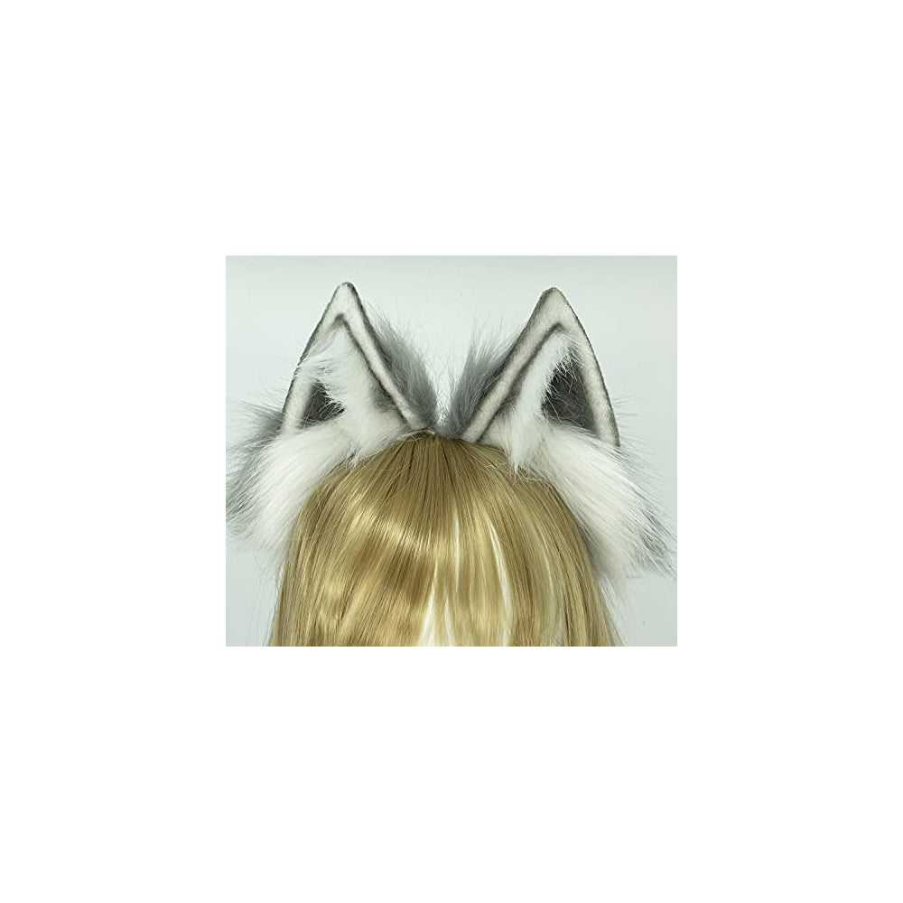 Disfraces de Diadema de orejas de lobo gris talla única
