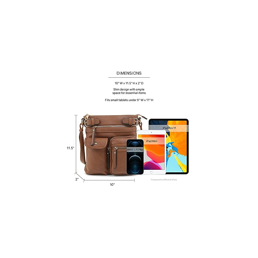 Bolso tipo bandolera  con varios bolsillos
