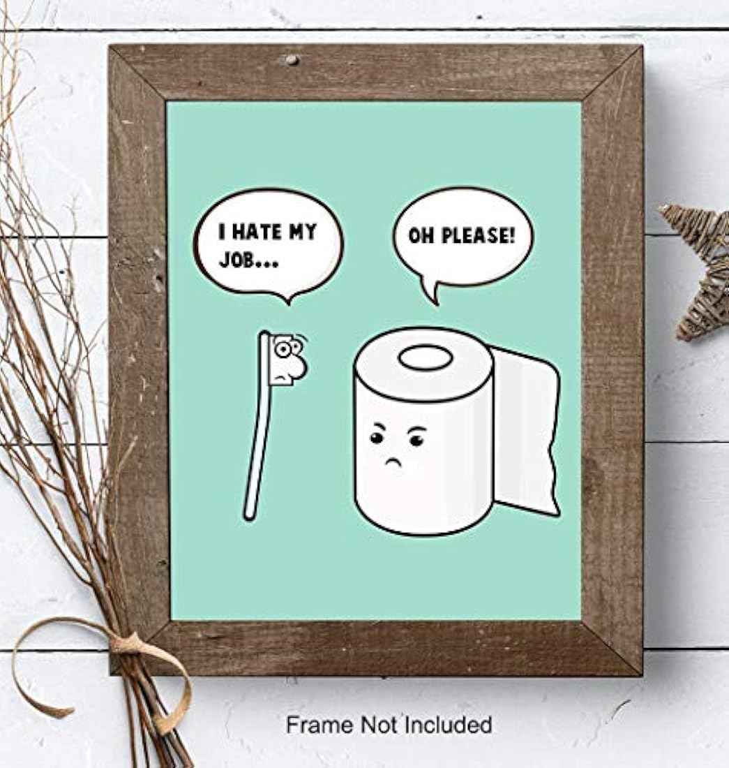 Divertido póster de decoración de arte de pared para baño