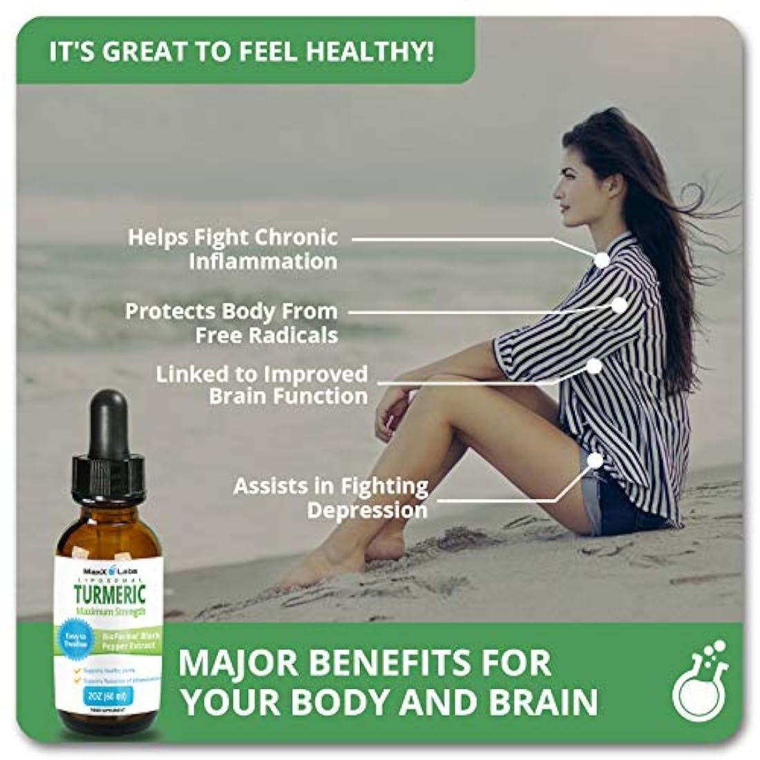 Gotas tuméricas liposomales con extracto de pimienta