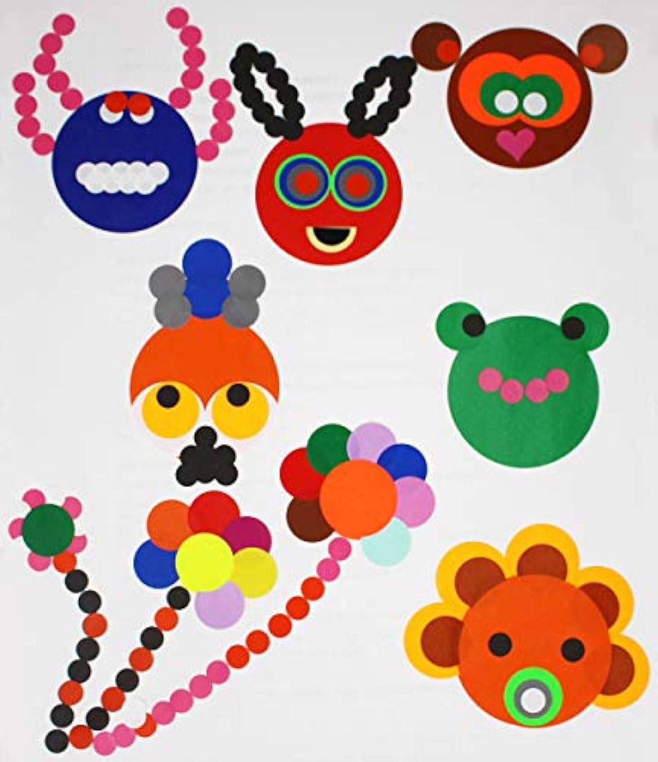 Royal Green Kids-Pegatinas redondas de colores manualidades