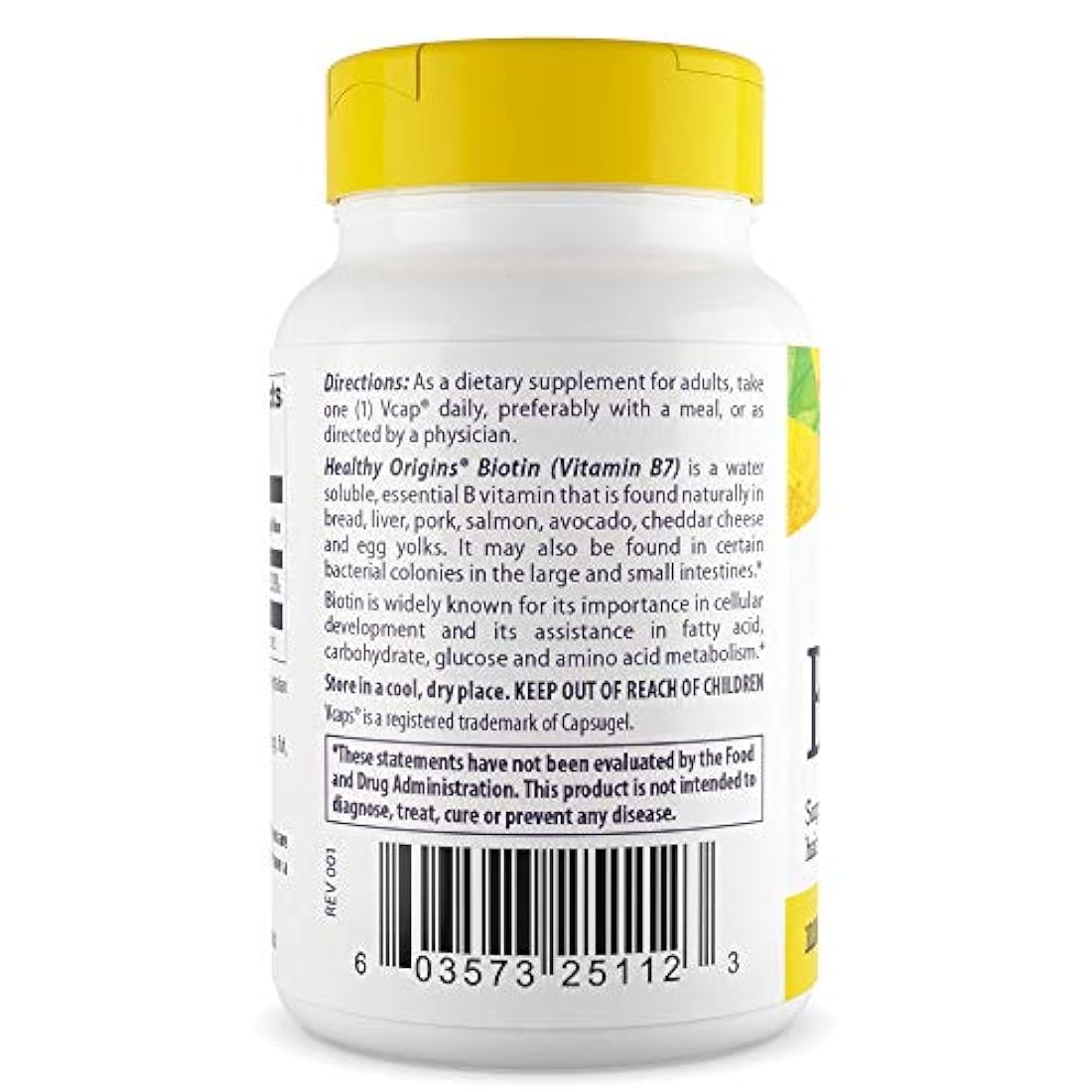 Healthy Origins Biotin Veg cápsulas, 10.000 mcg, 60 unidades