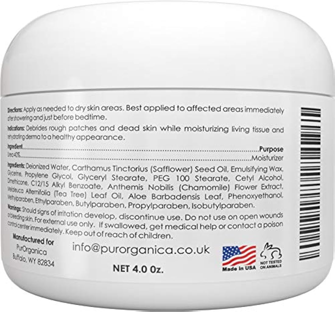 Crema para los pies de urea al 40 % 4 onzas