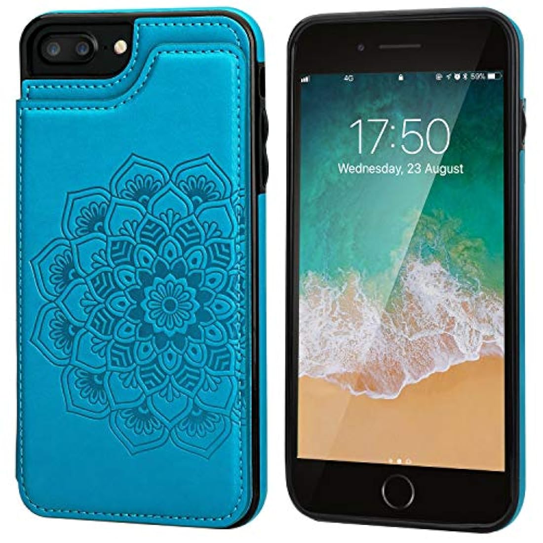 Vaburs - Funda tipo cartera para iPhone 7 Plusgolpes