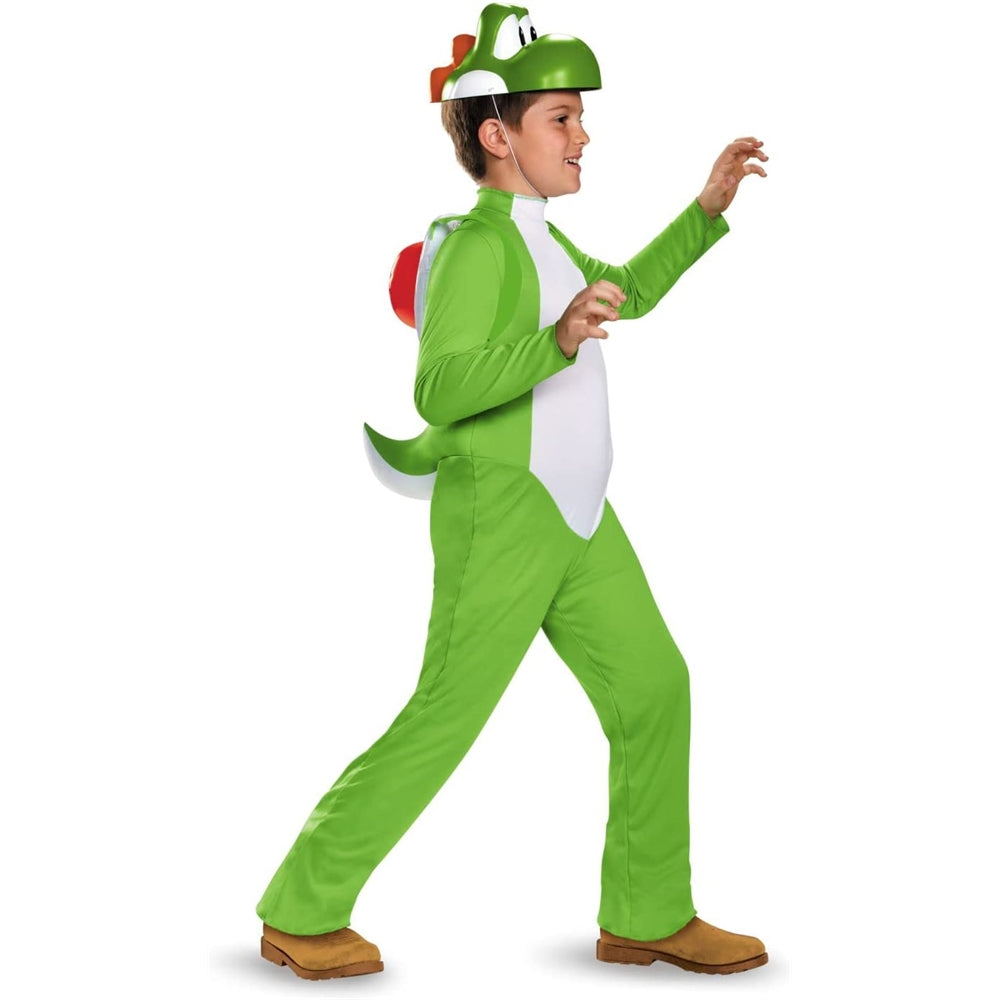 Disfraz de Yoshi de lujo Un solo color para niños talla L