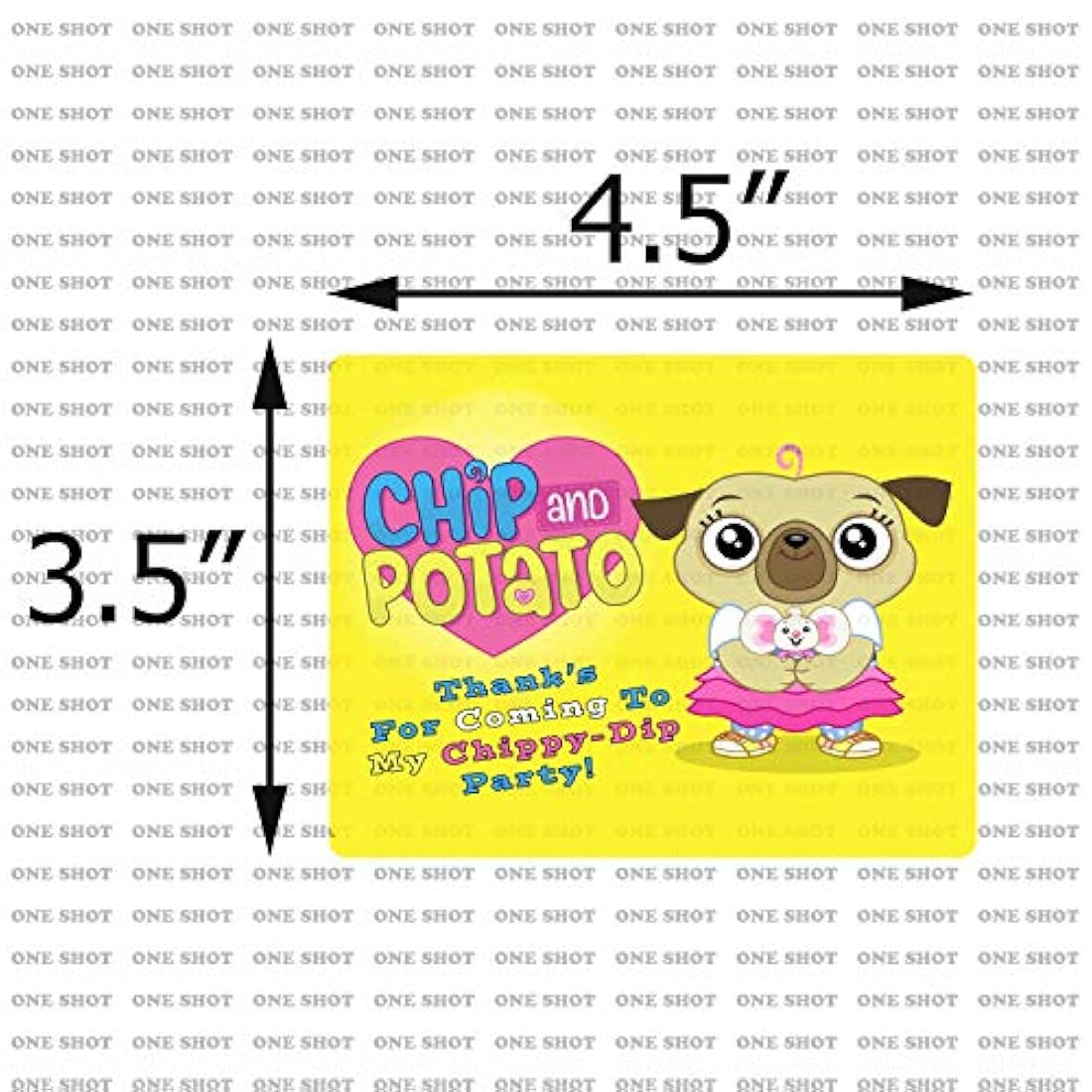 Pegatinas de agradecimiento para fiestas de patatas