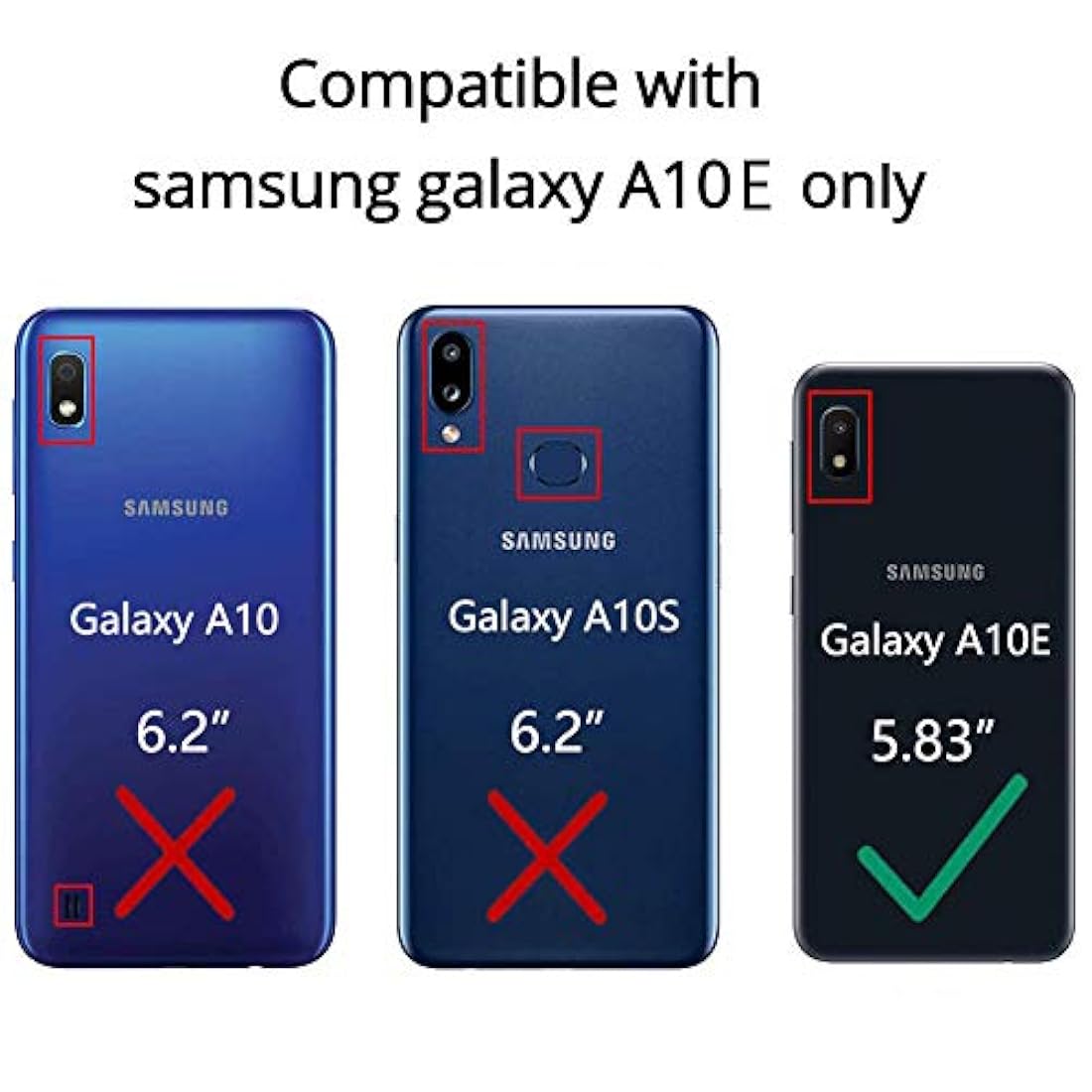 Funda para Samsung A10Eprueba de golpes color azul
