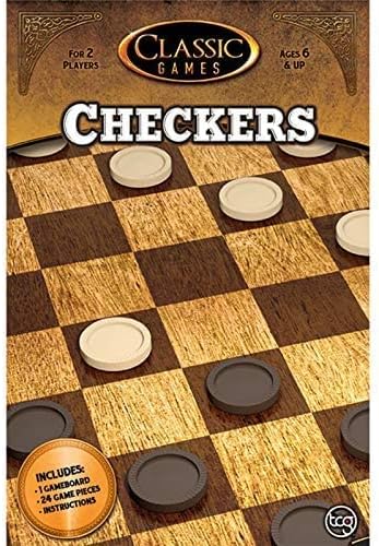 Juego de Damas TCG Toys, Clásico, Tablero y Piezas Incluidas