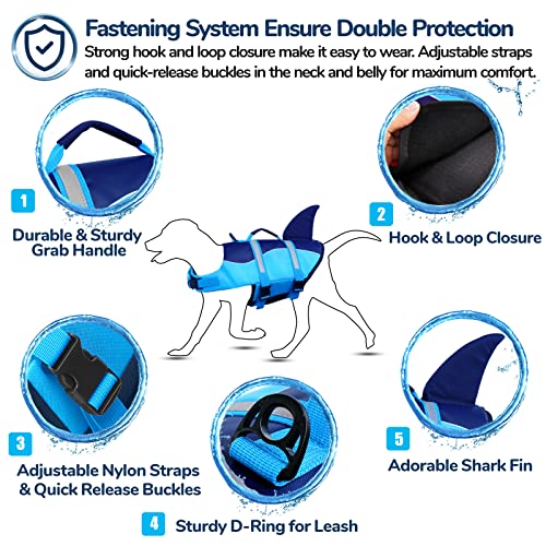 AOFITEE Chaleco salvavidas para perros, ajustable