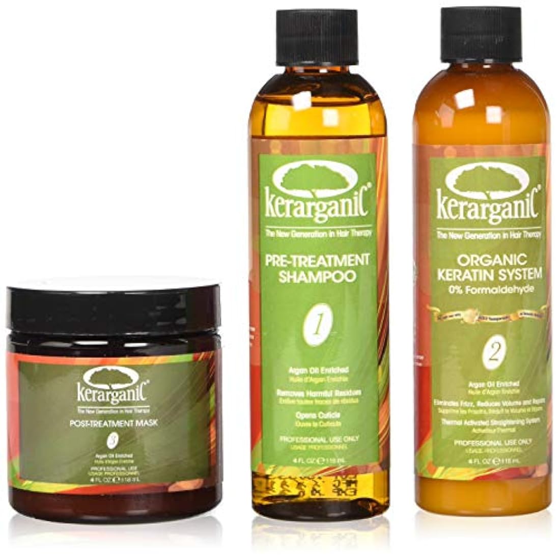 Tratamiento de queratina orgánico formaldehído 4-onzas