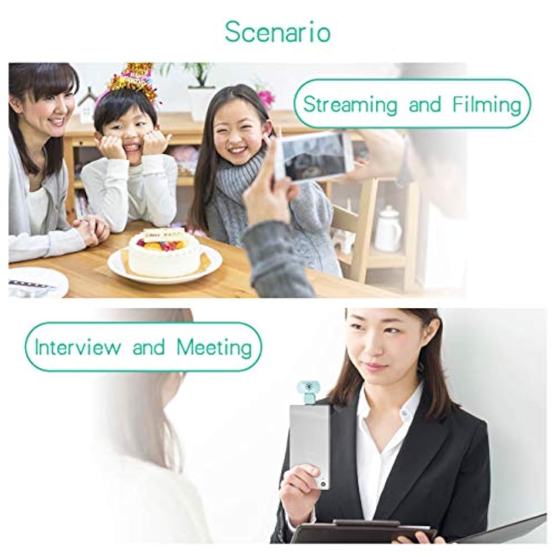 KEYDEX MIC Conector Tipo Micrófono para teléfono inteligente