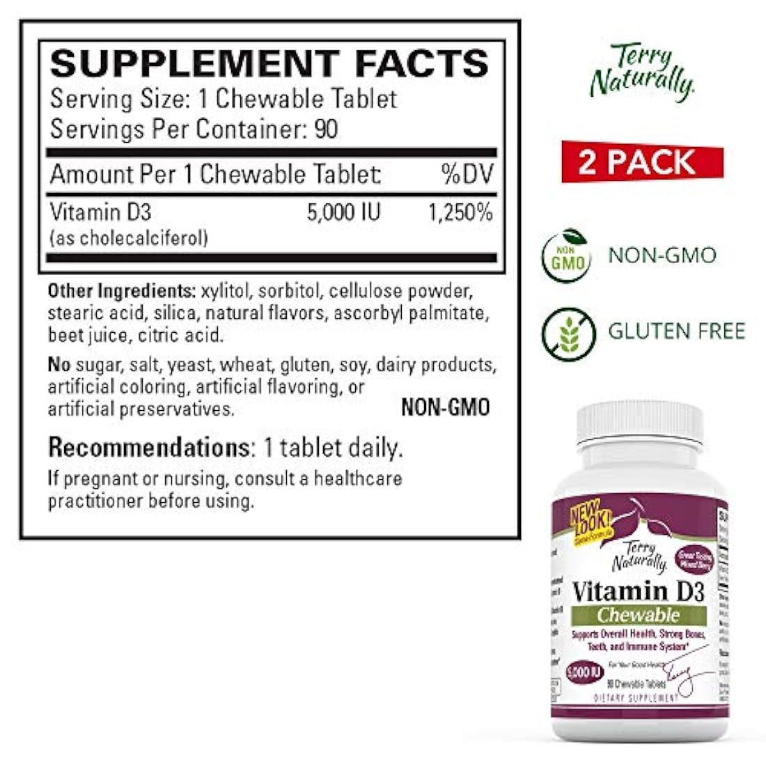 Terry Naturalmente europharma Masticable Vitamina D3 5.000