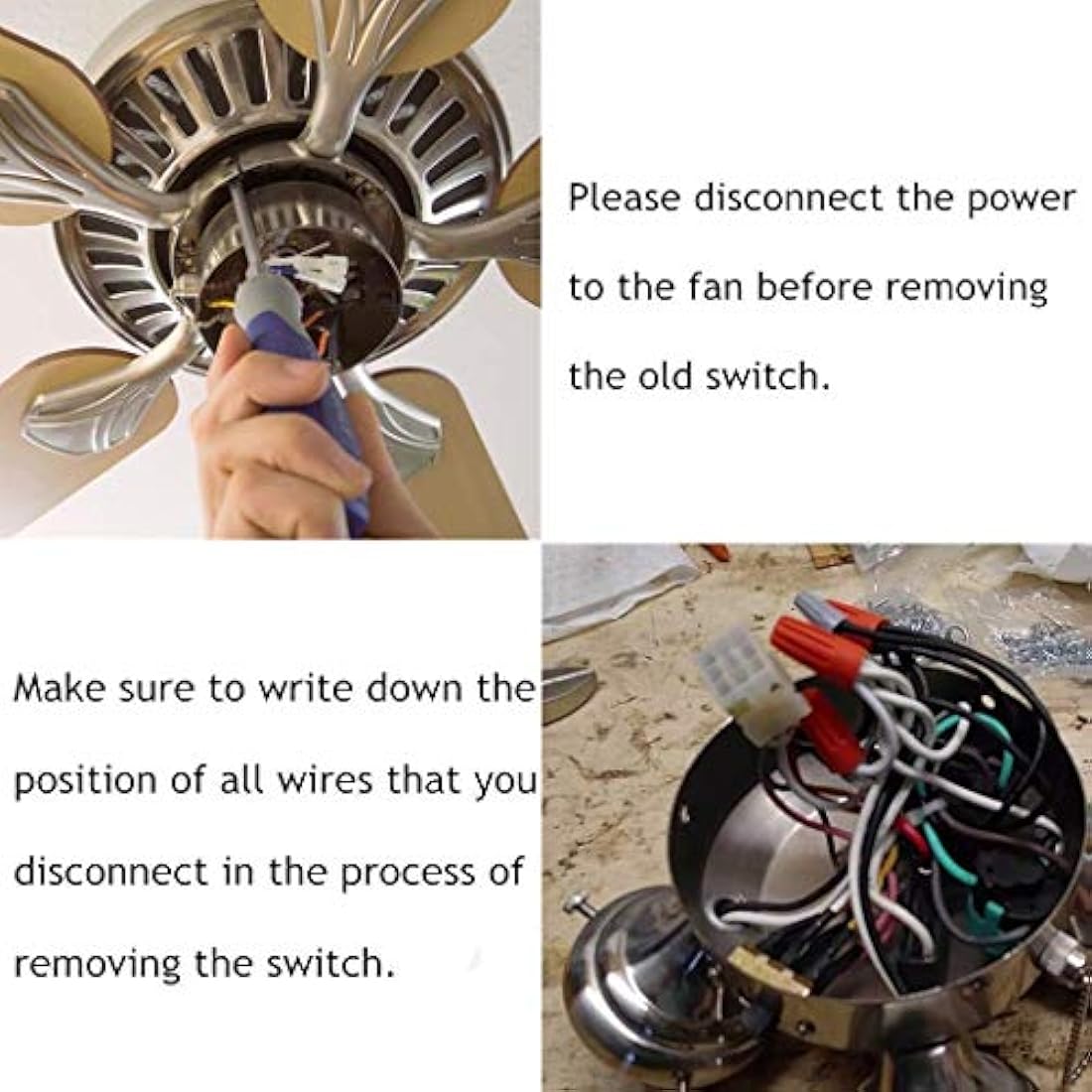 Interruptor de control de ventilador de techo