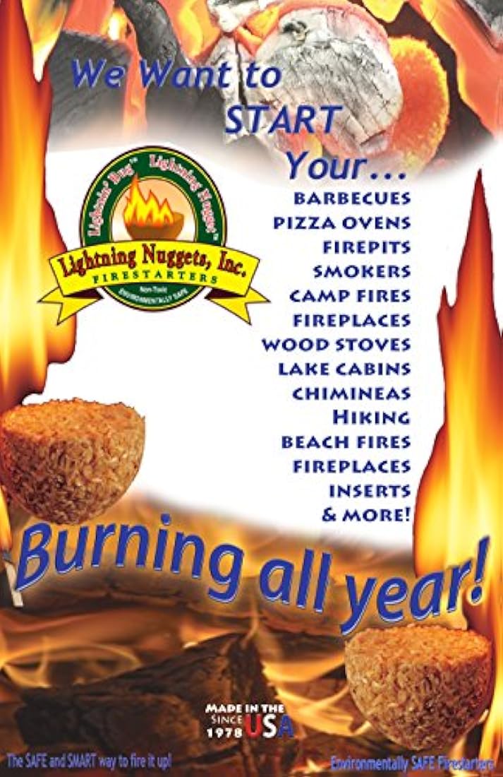 Lightning Nuggets N100SEB Firestarters pepitas para encender