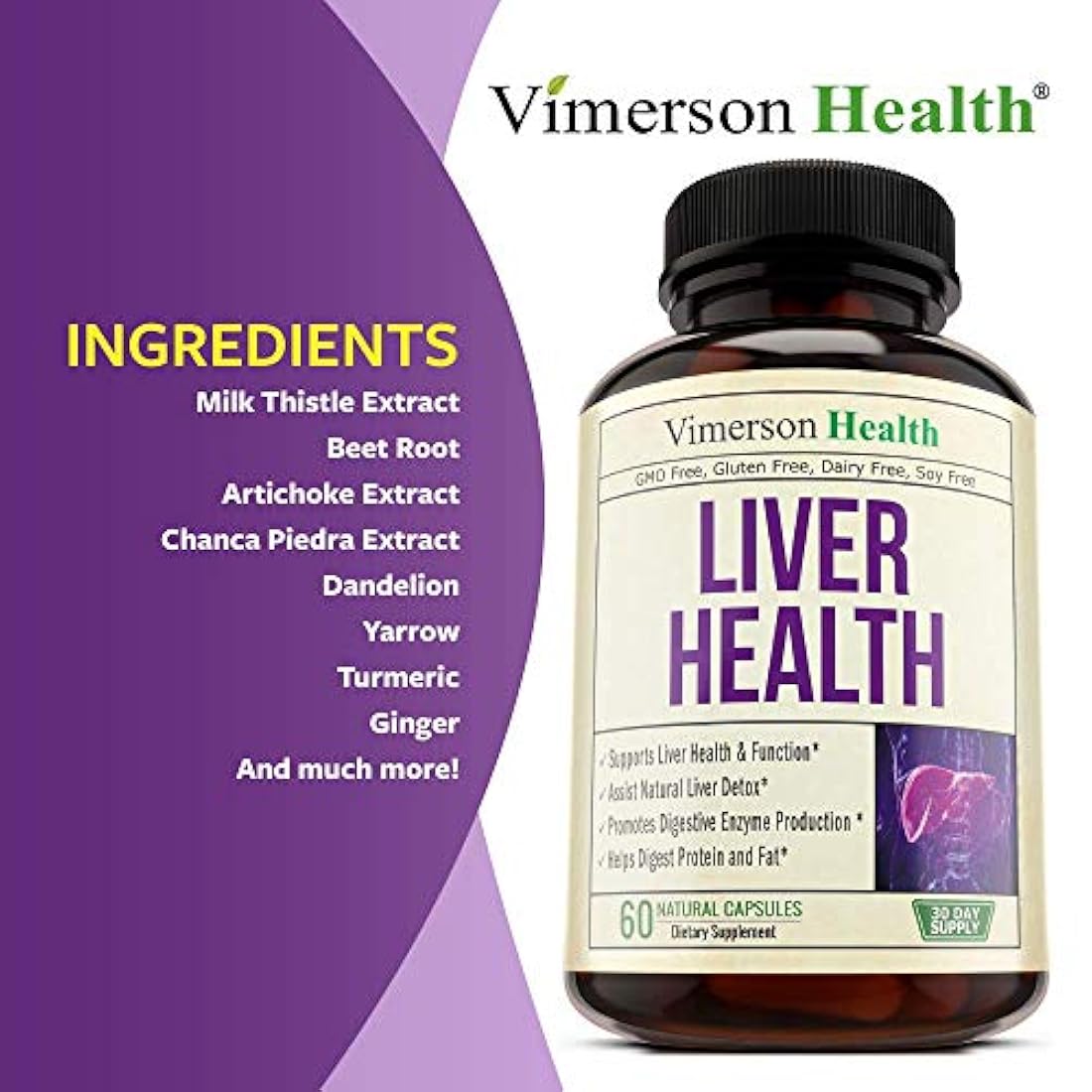 Suplemento de limpieza del hígado y desintoxicación.