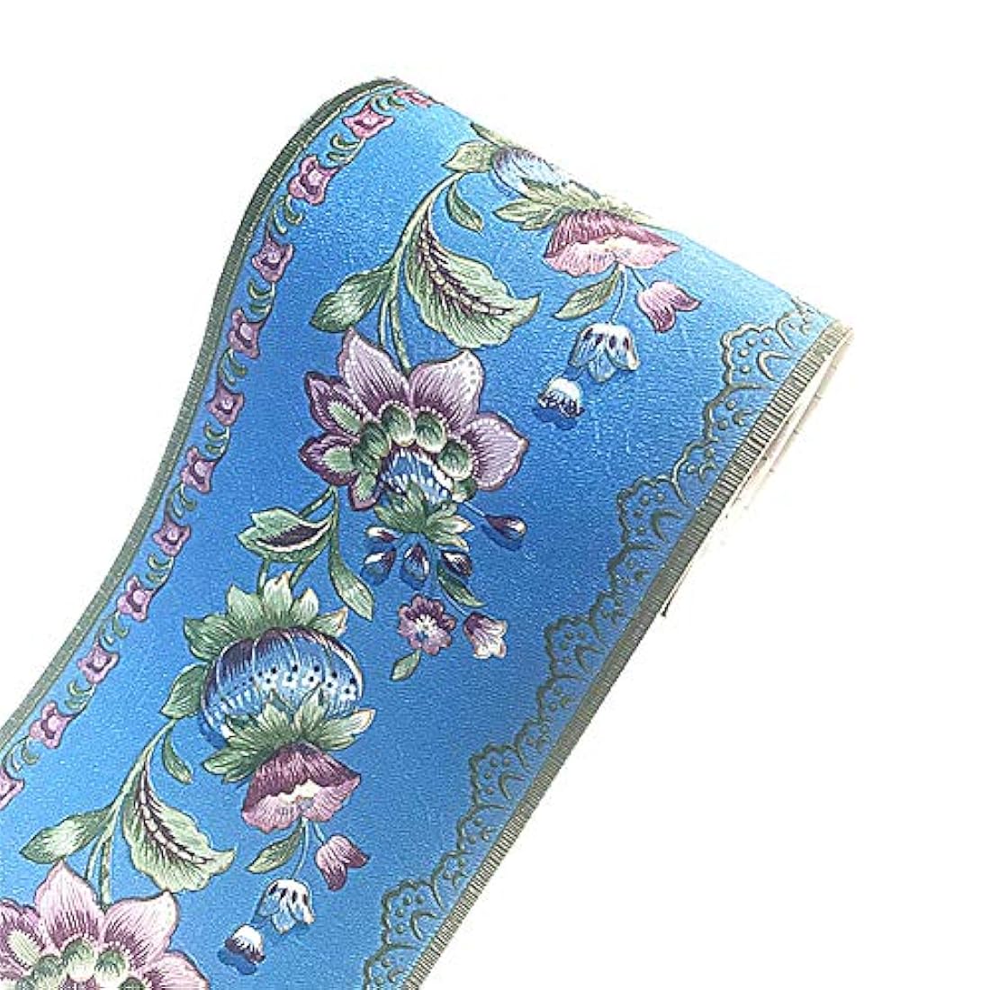 cenefa de papel pintado autoadhesivo diseño de farol azul