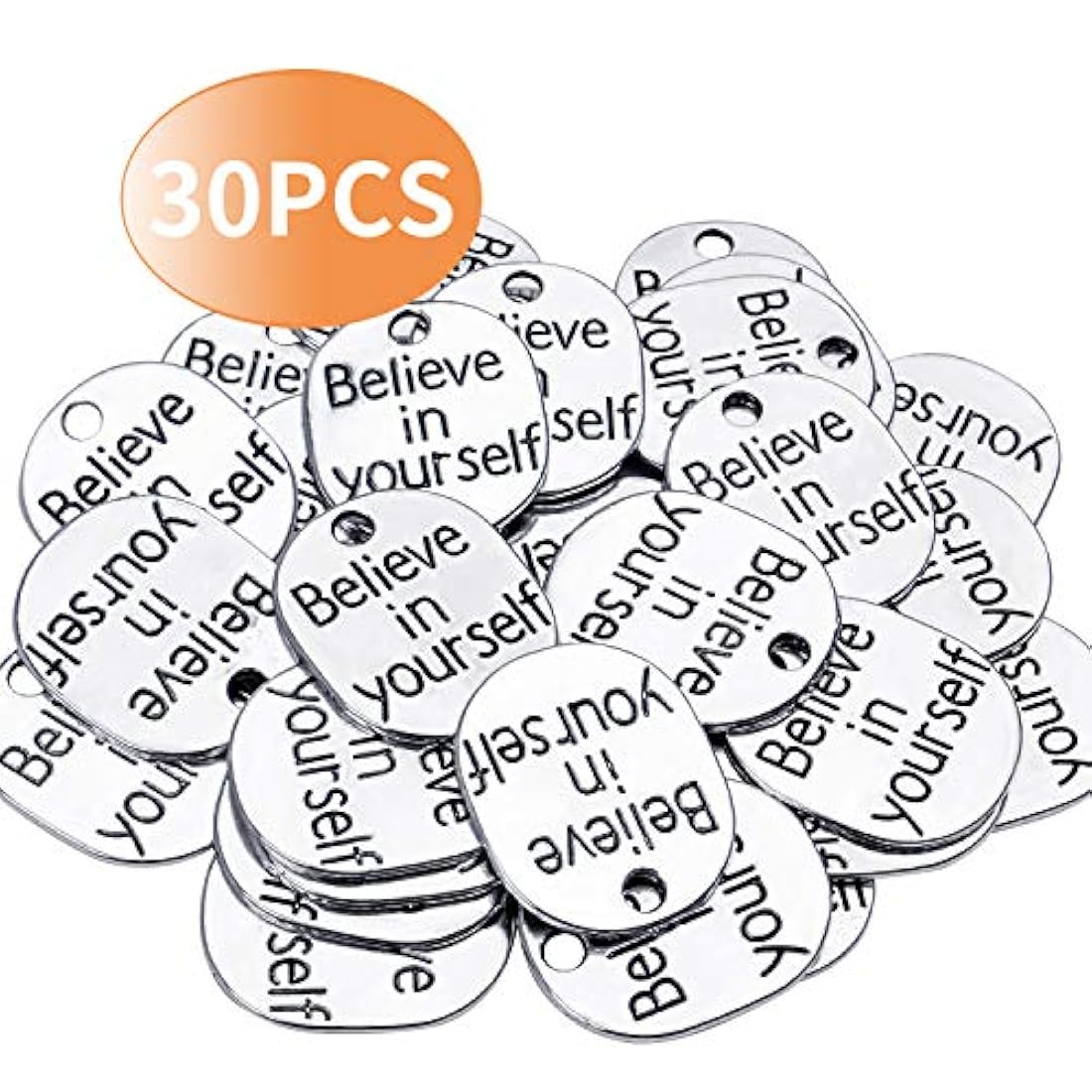 Dijes y Medallas Colgante de palabras inspiradoras, 30 pcs