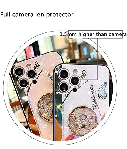 Aulzaju Funda de teléfono con purpurina para mujer