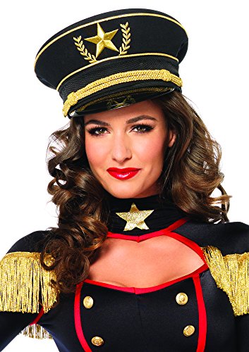 Accesorio de traje de sombrero militar para mujer