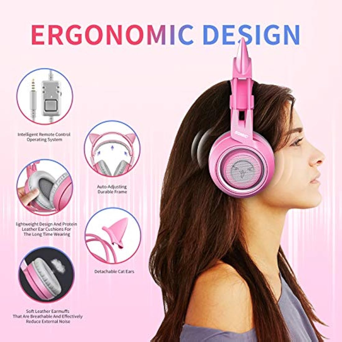 Auriculares de diadema con micrófono SOMIC G951s