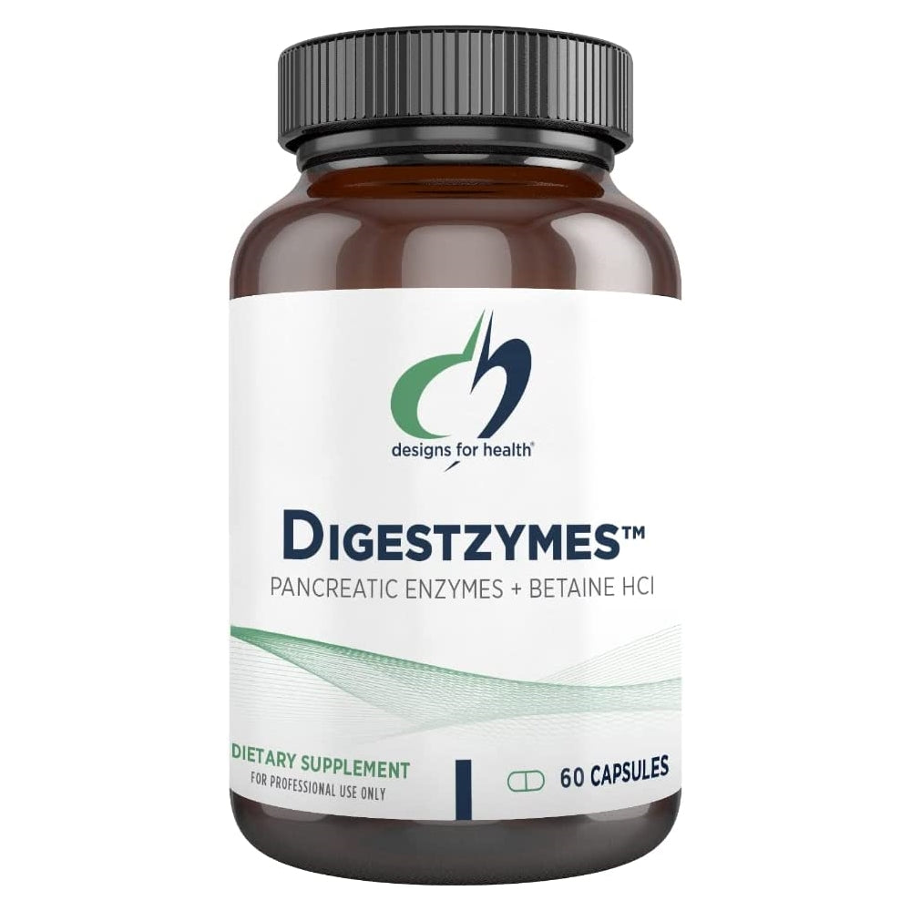 Enzimas digestivas con betaína HCl + pesina salud intestinal