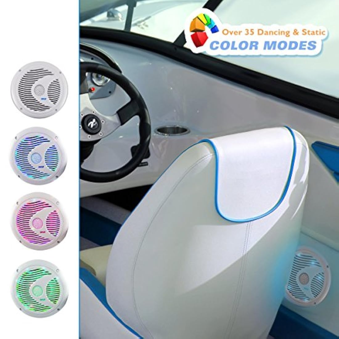 Parlantes impermeables de grado marino PYLE PLMR6LEW