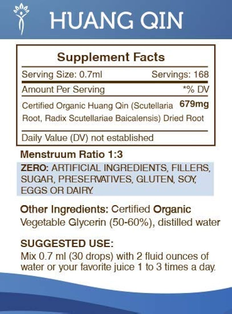 Huang Qin Tintura alcohol-free Extracto de líquido orgánico