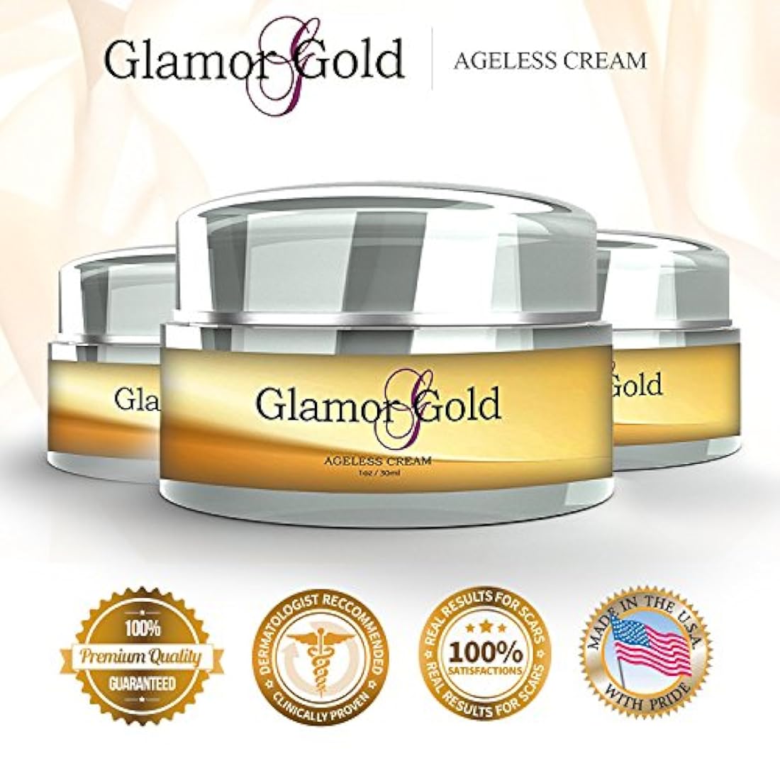 Crema antiarrugas de Glamour Gold, cuidado de la piel